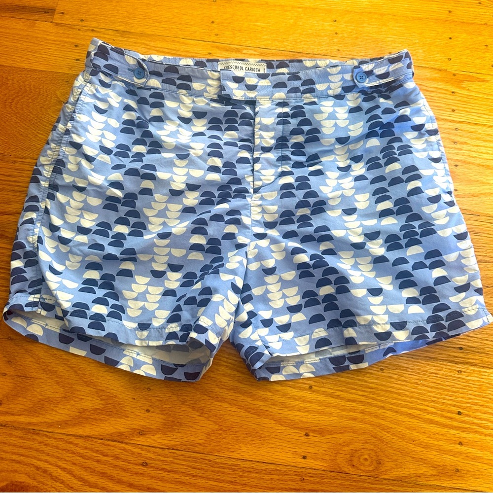 FRESCOBOL CARIOCA Bossa Nova Tailored Swim Trunks Shorts Mens 34